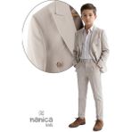 Nanica Kids Erkek Çocuk Kruvaze Takım Elbise 126639 - 9 Yaş - Bej