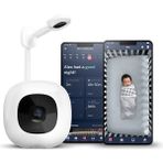 Nanit Akıllı Bebek Monitörü ve Duvar Montajı, Wi-Fi Hd Video Kamera, Uyku Koçu ve Solunum Hareketi Takip Cihazı, 2 Yönlü Ses, Ses ve Hareket Uyarıları, Gece Işığı ve Gece Görüşü - Beyaz