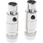 Nanlly 2 Adet Altın Kaplama 5mm Mini Xlr Konektörler Soket Seti, (Yurt Dışından) - Gümüş