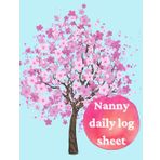 Nanny daily log sheet: Daily routine tracker for toddlers, record feed, sleep, diapers, mood, activities, shopping list, (baby activity tracker, nanny organizer). (Baby log books)