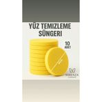Nano Absolute Yüz Temizleme Süngeri 10'lu Set Selüloz Cilt Bakım Makyaj Temizleyici Sünger Ped