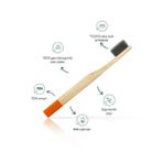 Nano Doğal Bambu Vegan Çocuk Diş Fırçası - Siyah Renk - Ultra Soft - Plastiksiz