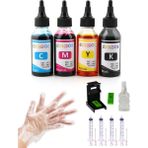 Nano Hp Deskjet Ink Advantage 3635 Yazıcı Uyumlu Kartuş Dolum Seti Mürekkep Seti( 4X100ML ) - Renkli - Siyah