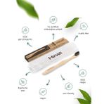 Nano Vegan Bambu Diş Fırçası - Ultra Soft (Hassas Dişler için) - Koyu Gri - Plastiksiz