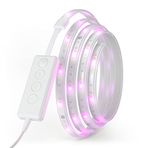 Nanoleaf Essentials Lightstrip Starter Kit, 2 m Smart RGBW LED Şerit - Thread & Bluetooth 16 milyon renkli LED şerit, müzik ve ekran senkronizasyonu, Google Home Apple ile çalışır, dekorasyon ve oyun