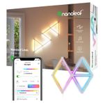 Nanoleaf Lines 60 Derece Başlangıç Seti, 9 Adet Akıllı RGBW LED Işık Çubuğu – Modüler Wi-Fi İç Mekan Duvar Aydınlatması (16 Milyon Renk), Alexa, Google ve Apple ile Uyumlu