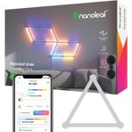 Nanoleaf Lines 60 Derece Genişletme Paketi, 3 Adet Ek Akıllı RGBW LED Işık Çubuğu – Modüler Wi-Fi Duvar Aydınlatması (16 Milyon Renk), Alexa, Google ve Apple ile Uyumlu