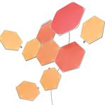 Nanoleaf Shapes Hexagon Starter Kit, 9 Akıllı LED Panel RGBW - Modüler WLAN 16 milyon renkli duvar lambası iç, müzik ve ekran senkronizasyonu, Alexa Google Apple ile çalışır, dekorasyon ve oyun için
