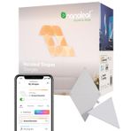 Nanoleaf Shapes Üçgen Genişletme Paketi, 3 Adet Ek Üçgen LED Panel – Akıllı Modüler RGBW İç Mekan Duvar Aydınlatması (16 Milyon Renk), Müzik ve Ekran Senkronizasyonu, Alexa ile Uyumlu