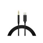 Nanopro Iphone 7 Ve Üst Modeller Ile Uyumlu Lightning Aux Kablo Müzik Kulaklık Ses Aux Dönüştürücü Siyah