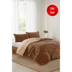 NANOSOFT Battal Boy Welsoft Uyku Seti (Yorgan + Fitted Çarşaf + 2 Adet Yastık Kılıfı) 3 Renk Seçeneği