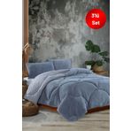 NANOSOFT Battal Boy Welsoft Uyku Seti (Yorgan + Fitted Çarşaf + 2 Adet Yastık Kılıfı)
