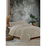 Nanosoft Bej Çift Kişilik Wellsoft Yorgan 195 x 215 cm Yumuşak Silikon Dolgu ile Konforlu Uyku