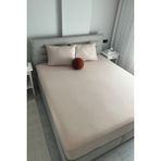 Nanosoft Double Size Lastikli Çarşaf Bej 180x200 - 160x200