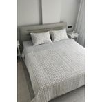 Nanosoft King Size Yatak Örtüsü + Yastık Kılıfı Wind - 230 x 260 cm - Gri
