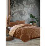 Nanosoft Tek Kişilik Kahve Welsoft Yorgan 155 x 215 cm Silikon Elyaf ile Konforlu Uyku - Kahverengi