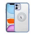 Nanospace Apple iPhone 12 Kılıf Kamera Korumalı Logo Gösteren Esta Kapak (Mavi)