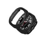 Nanospace Samsung Galaxy Watch Ultra İle Uyumlu Kılıf Silikon Soft Kasa Koruyucu (EKRAN KISMI AÇIK) (siyah)