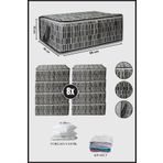 Nanteks 8 Adet Büyük Boy Bazaaltı Hurç Giysi Yastık Hurcu Düzenleyici Saklama Çantası 65x45x22 Zebra