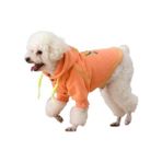 Nantuan-HB Yeni Evcil Köpek Kıyafetleri Artı Polar Sıcak Tutan Kazak (Yurt Dışından) - Gri - Turuncu - XS