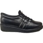 Napa Shoes Kadın Hakiki Deri Sıkıştırılmış Köpük Taban Rahat Ultra Hafif Günlük Dolgu Topuk Ayakkabı NAPA-1000 - Siyah