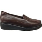 Napa Shoes Kadın Hakiki Deri Sıkıştırılmış Köpük Taban Rahat Ultra Hafif Günlük Dolgu Topuk Ayakkabı NAPA-2000 - Kahve