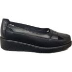 Napa Shoes Kadın Hakiki Deri Sıkıştırılmış Köpük Taban Rahat Ultra Hafif Günlük Dolgu Topuk Ayakkabı NAPA-3000 - Siyah