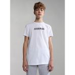 Napapijri Beyaz Erkek Çocuk T-Shirt NP0A4G4PMBT1 K S-Box Ss 1 - 10 Yaş