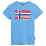 Napapijri Erkek Çocuk Bisiklet Yaka Kısa Kollu T-Shirt, 12 Yaş, 5002998272, Mavi, Erkek Çocuk