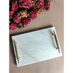 NapkinStore Doğal Mermer Söz-Nişan Tepsisi 20*30 cm / NMS32 - 20 x 30 cm