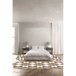 Napoli Home Baskılı Kaymaz Taban Yıkanabilir Modern Kilim Desenli Oval Üçlü Yatak Odası