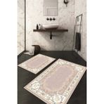 Napoli Home Dijital Baskılı Kaymaz Taban Yıkanabilir 2'li Klozet Takımı Banyo Paspası NDKZ-HK-172 - Pembe - 2’li