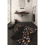 Napoli Home Dijital Baskılı Kaymaz Taban Yıkanabilir 2'li Klozet Takımı Banyo Paspası NDKZ-HS-329 - Siyah - 2’li