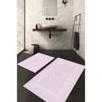 Napoli Home Dijital Baskılı Kaymaz Taban Yıkanabilir 2'li Klozet Takımı Banyo Paspası NDKZ-HS-565 - Pembe - 2’li