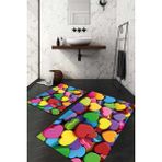 Napoli Home Dijital Baskılı Kaymaz Taban Yıkanabilir 2'li Klozet Takımı Banyo Paspası NDKZ-HT-1160 - Pembe - 2’li
