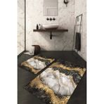 Napoli Home Dijital Baskılı Kaymaz Taban Yıkanabilir 2'li Klozet Takımı Banyo Paspası NDKZ-HT-316 - Kahverengi - 2’li