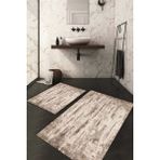 Napoli Home Dijital Baskılı Kaymaz Taban Yıkanabilir 2'li Klozet Takımı Banyo Paspası NDKZ-HT-466 - Kahverengi - 2’li