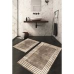 Napoli Home Dijital Baskılı Kaymaz Taban Yıkanabilir 2'li Klozet Takımı Banyo Paspası NDKZ-HT-487 - Kahverengi - 2’li