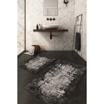 Napoli Home Dijital Baskılı Kaymaz Taban Yıkanabilir 2'li Klozet Takımı Banyo Paspası NDKZ-HT-500 - Siyah - 2’li