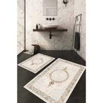 Napoli Home Dijital Baskılı Kaymaz Taban Yıkanabilir 2'li Klozet Takımı Banyo Paspası NDKZ-HT-503 - Kahverengi - 2’li