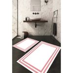Napoli Home Dijital Baskılı Kaymaz Taban Yıkanabilir 2'li Klozet Takımı Banyo Paspası NDKZ-HT-526 - Pembe - 2’li