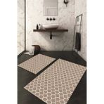 Napoli Home Dijital Baskılı Kaymaz Taban Yıkanabilir 2'li Klozet Takımı Banyo Paspası NDKZ-HT-549 - Kahverengi - 2’li