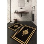 Napoli Home Dijital Baskılı Kaymaz Taban Yıkanabilir 2'li Klozet Takımı Banyo Paspası NDKZ-HT-819 - Gold - 2’li