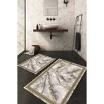 Napoli Home Dijital Baskılı Kaymaz Taban Yıkanabilir 2'li Klozet Takımı Banyo Paspası NDKZ-HY-966 - Gold - 2’li