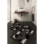 Napoli Home Dijital Baskılı Kaymaz Taban Yıkanabilir 2'li Klozet Takımı Banyo Paspası NDKZ-SD-1005 - Siyah - 2’li