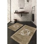 Napoli Home Dijital Baskılı Kaymaz Taban Yıkanabilir 2'li Klozet Takımı Banyo Paspası NDKZ-SD-1051 - Kahverengi - 2’li