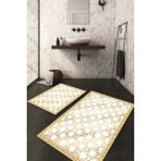 Napoli Home Dijital Baskılı Kaymaz Taban Yıkanabilir 2'li Klozet Takımı Banyo Paspası NDKZ-SD-1110 - Gold - 2’li