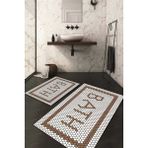 Napoli Home Dijital Baskılı Kaymaz Taban Yıkanabilir 2'li Klozet Takımı Banyo Paspası Ndkz-Sd-3 - Kahverengi - 2’li