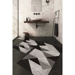 Napoli Home Dijital Baskılı Kaymaz Taban Yıkanabilir 2'li Klozet Takımı Banyo Paspası NDKZ-SD-415 - Siyah