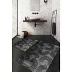 Napoli Home Dijital Baskılı Kaymaz Taban Yıkanabilir 2'li Klozet Takımı Banyo Paspası NDKZ-SD-849 - Siyah - 2’li